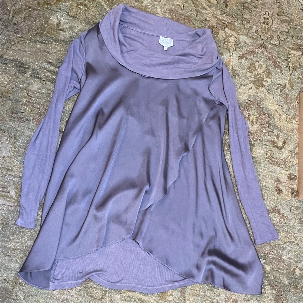 Deletta Lavender Knit Top from Anthropologie.